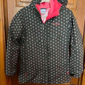 Columbia Interchange Youth Navy and Pink Jacket